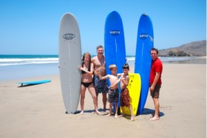 Learning to surf at Playa Grande